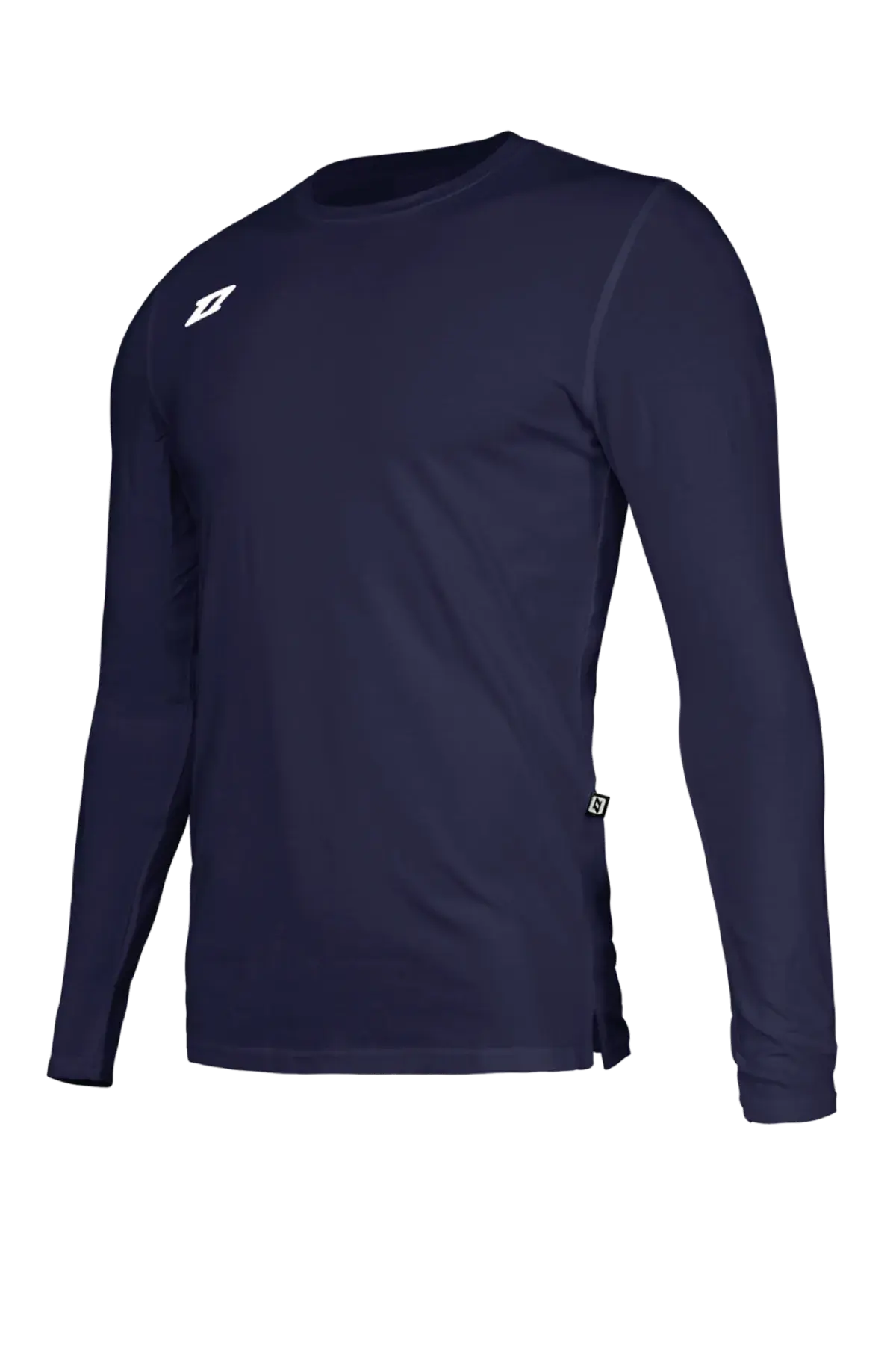 Koszulka bawełniana Zina Fabril Longsleeve Senior, granatowy