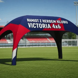 Namiot dmuchany VICTORIA 4x6 m z herbem klubu bez ścian bocznych