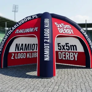 Namiot pneumatyczny DERBY 5x5 m z herbem klubu